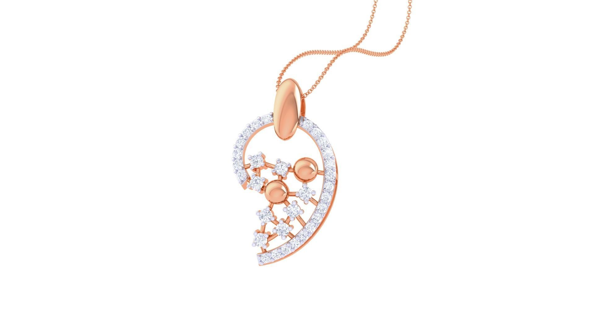 Diamond Pendant 3dm stl obj gltf glb 3mf renders details 3D print model_8