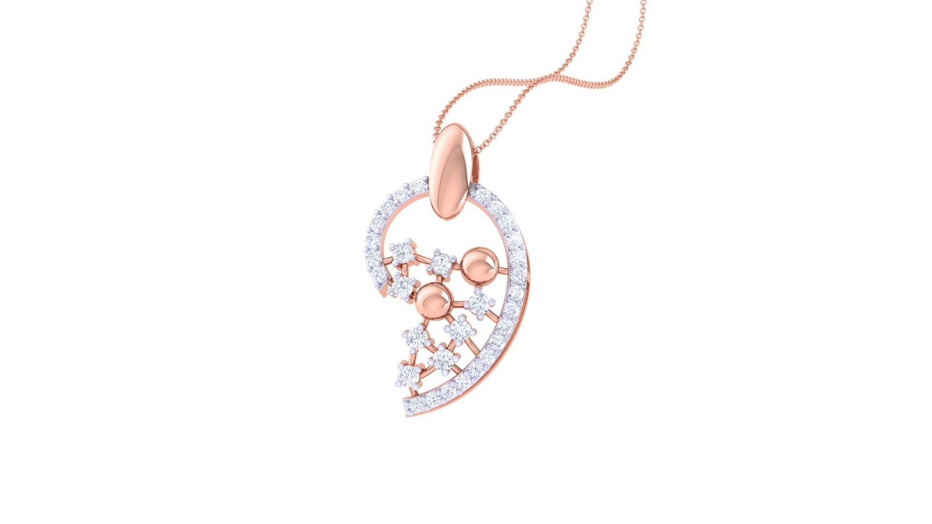 Diamond Pendant 3dm stl obj gltf glb 3mf renders details 3D print model_3