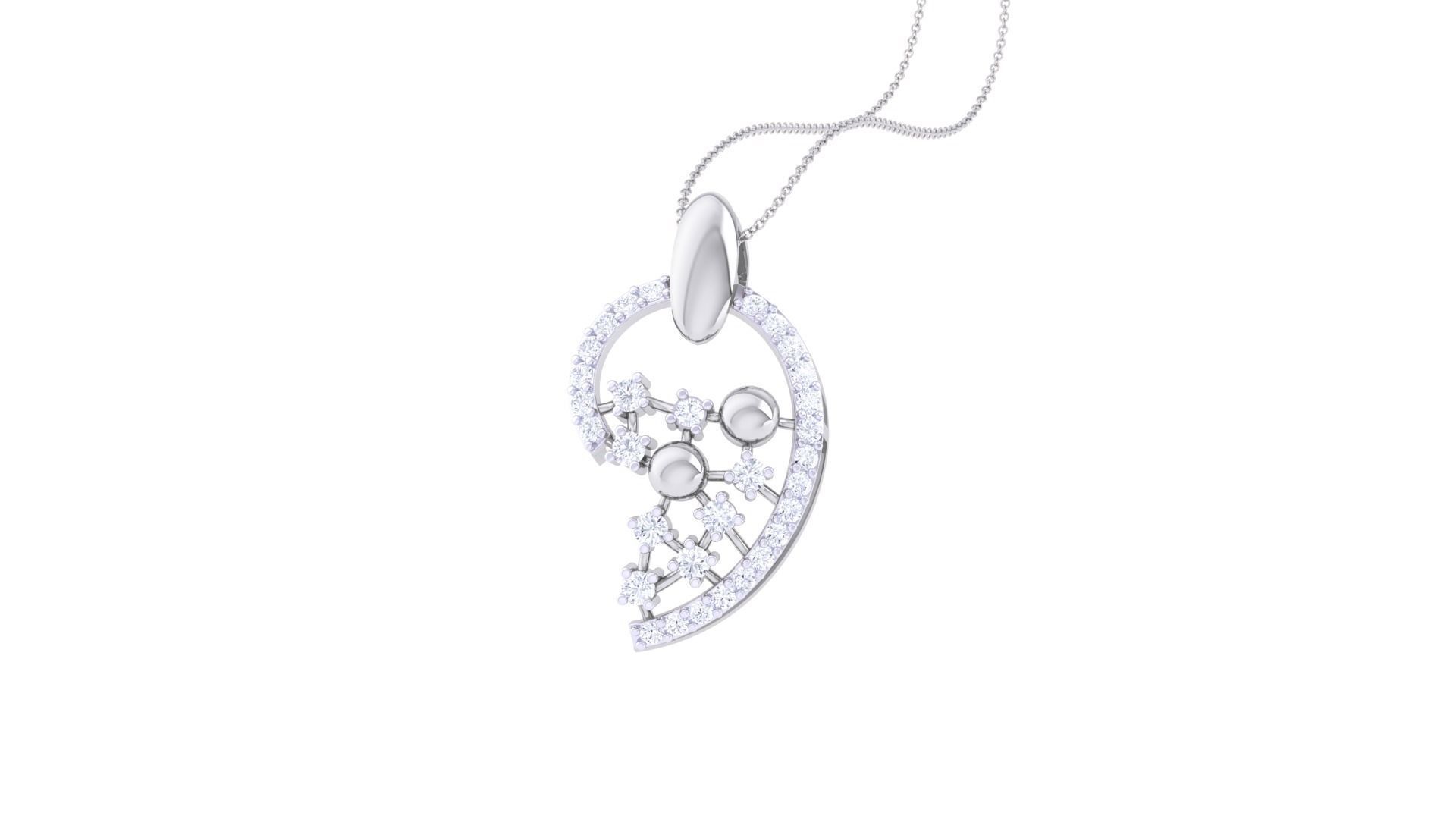 Diamond Pendant 3dm stl obj gltf glb 3mf renders details 3D print model_1