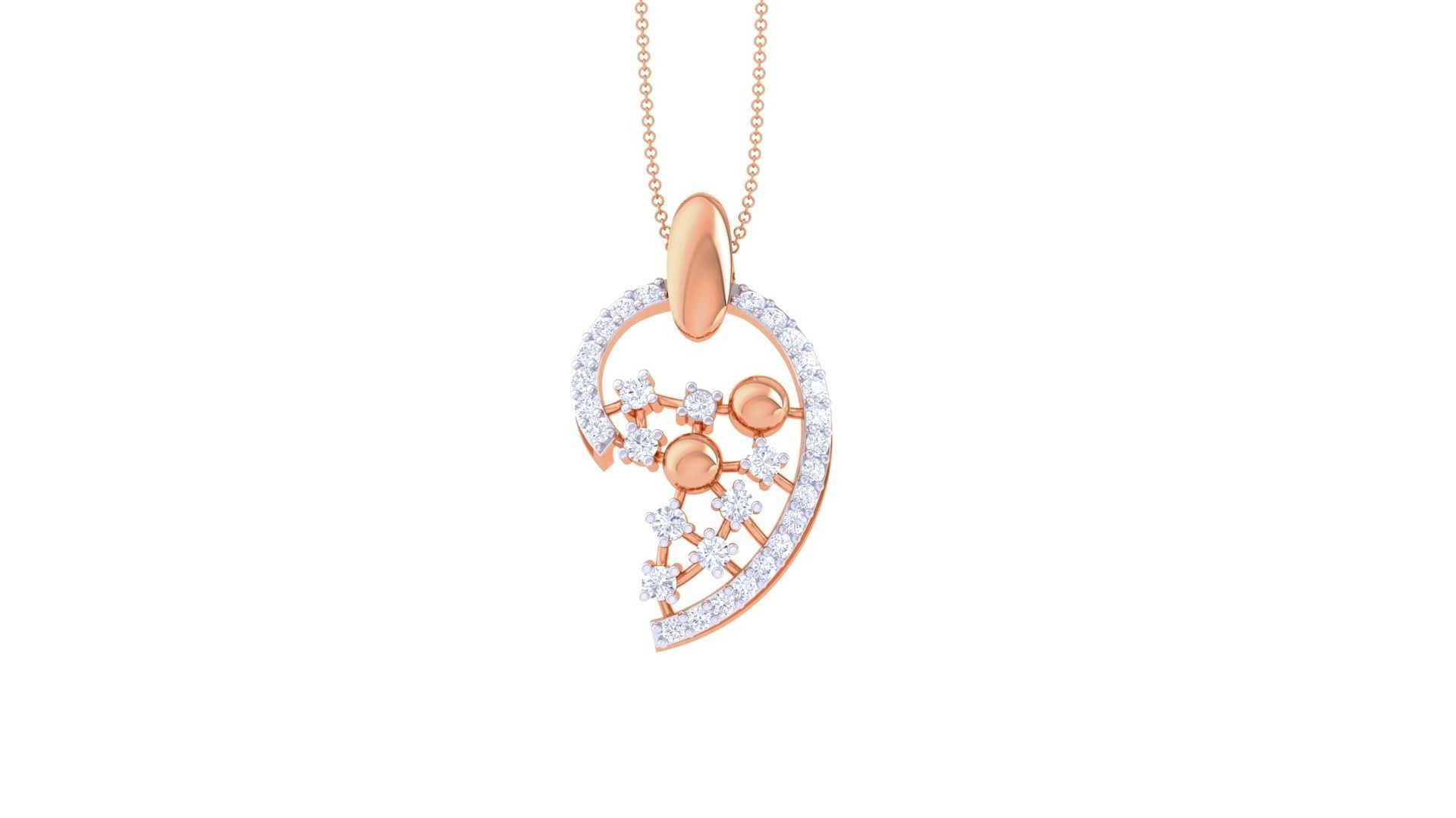 Diamond Pendant 3dm stl obj gltf glb 3mf renders details 3D print model_10