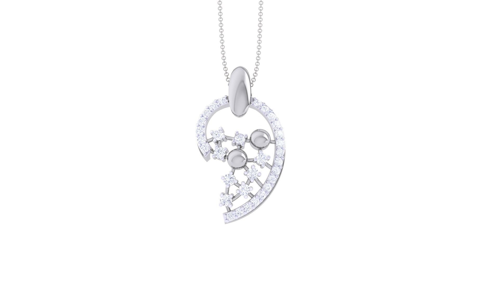 Diamond Pendant 3dm stl obj gltf glb 3mf renders details 3D print model_11