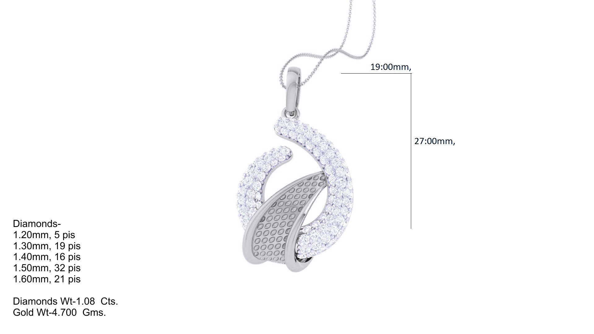 Diamond Pendant 3dm stl obj gltf glb 3mf renders details 3D print model_5