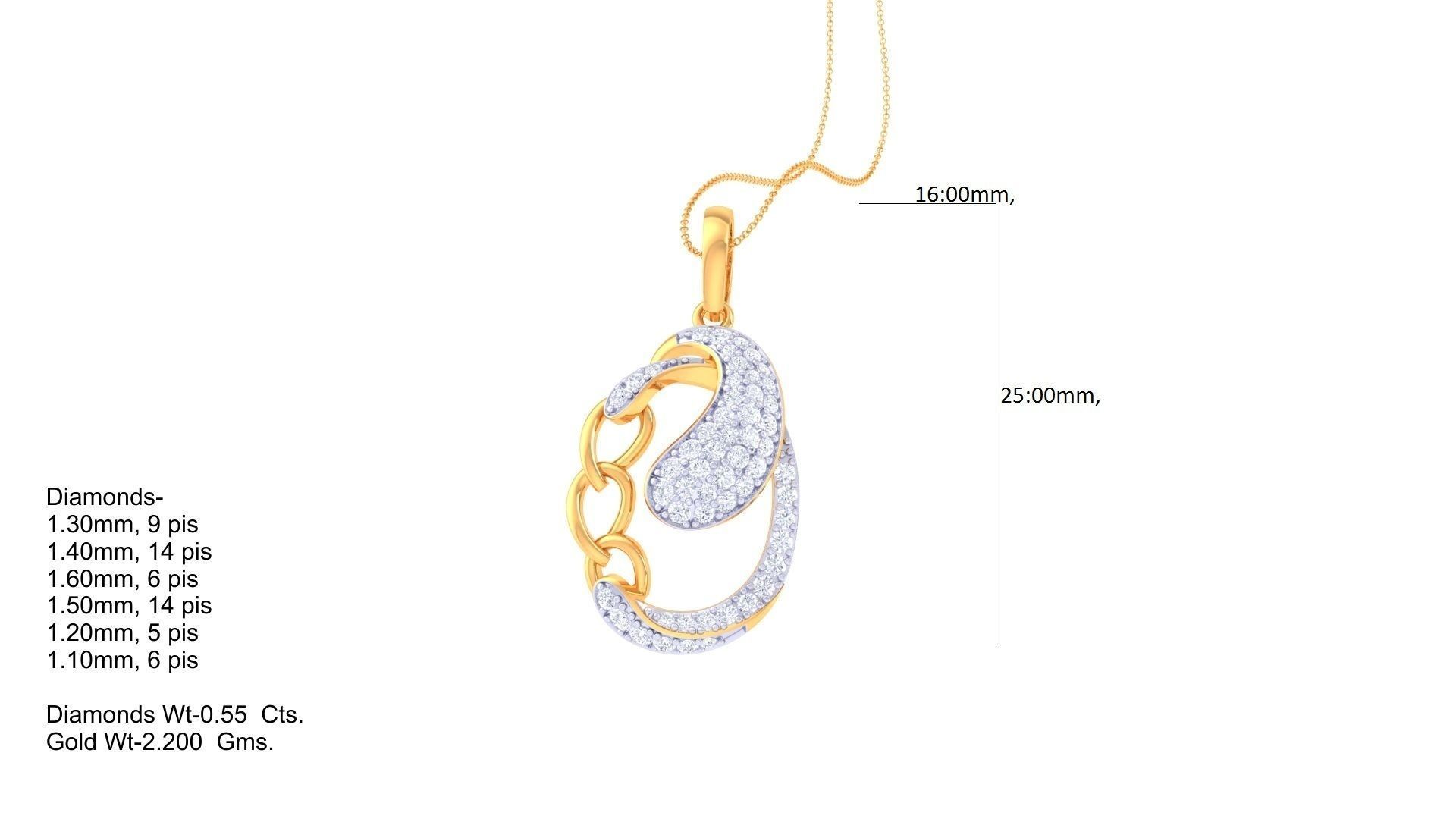 Diamond Pendant 3dm stl obj gltf glb 3mf renders details 3D print model_6