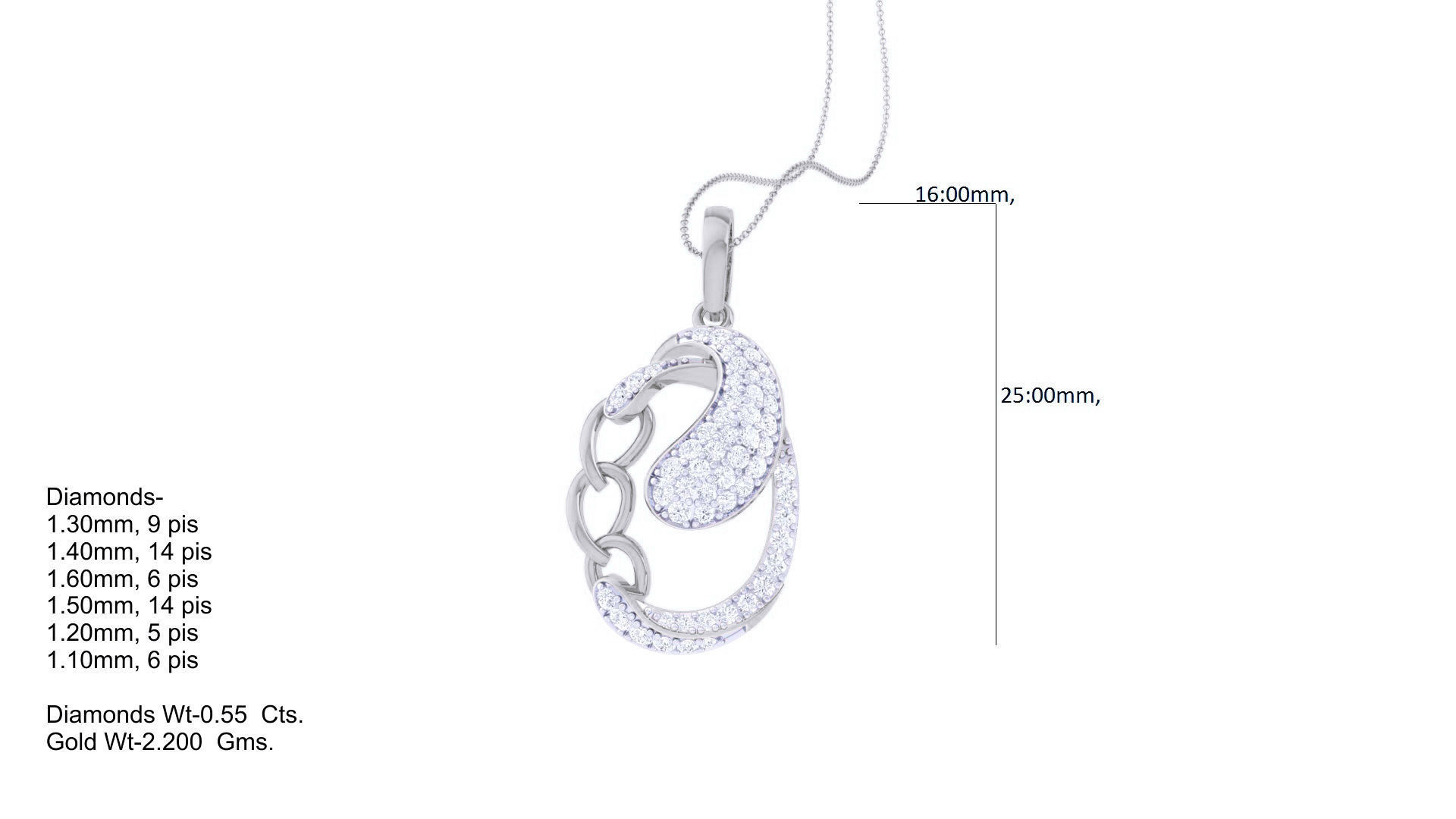 Diamond Pendant 3dm stl obj gltf glb 3mf renders details 3D print model_5