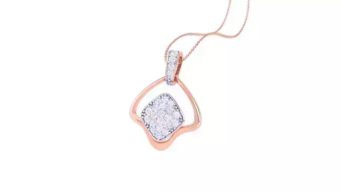 Diamond Pendant 3dm stl obj gltf glb 3mf renders details