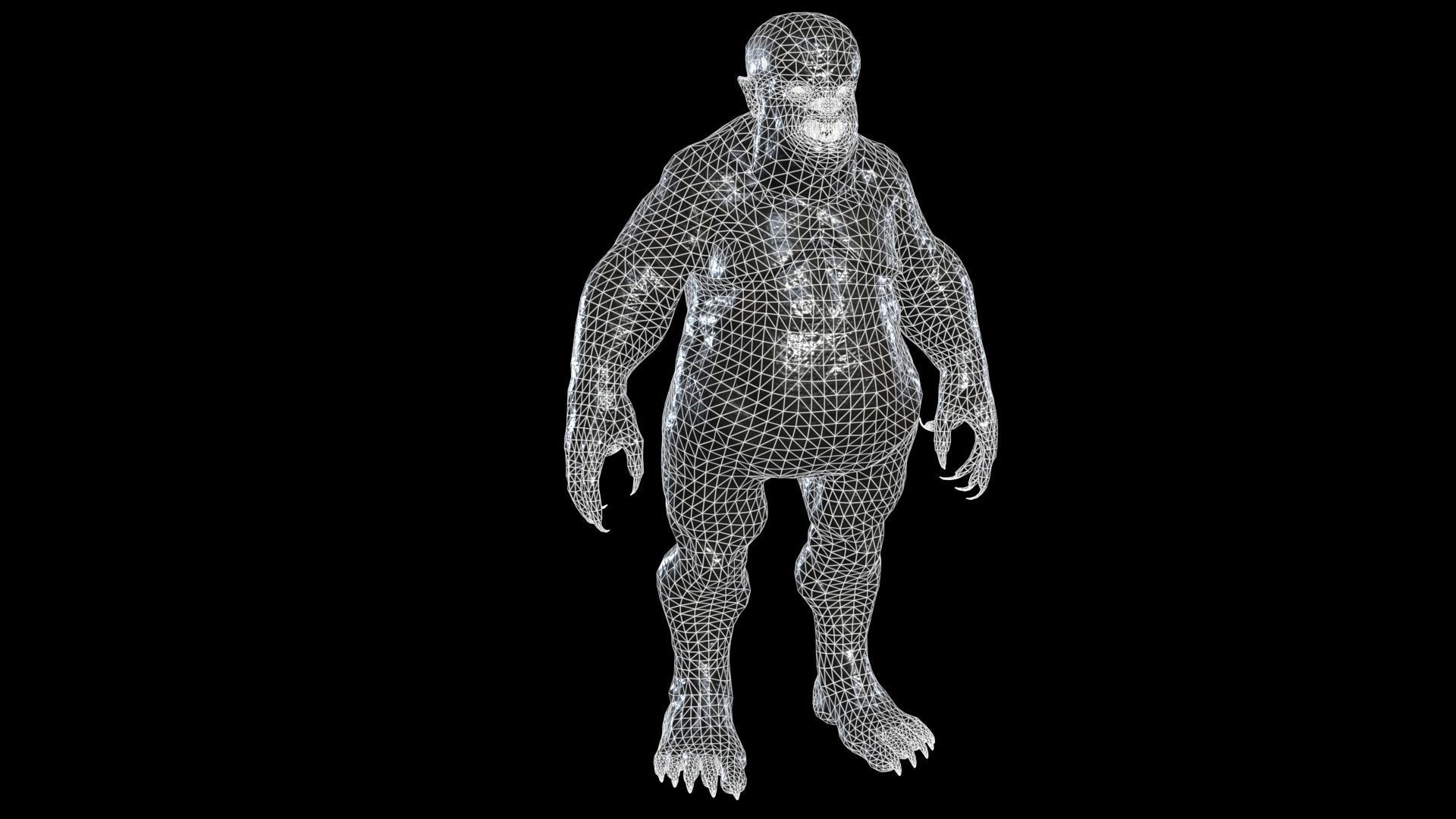 Fat Demon 4  Low-poly 3D model_13