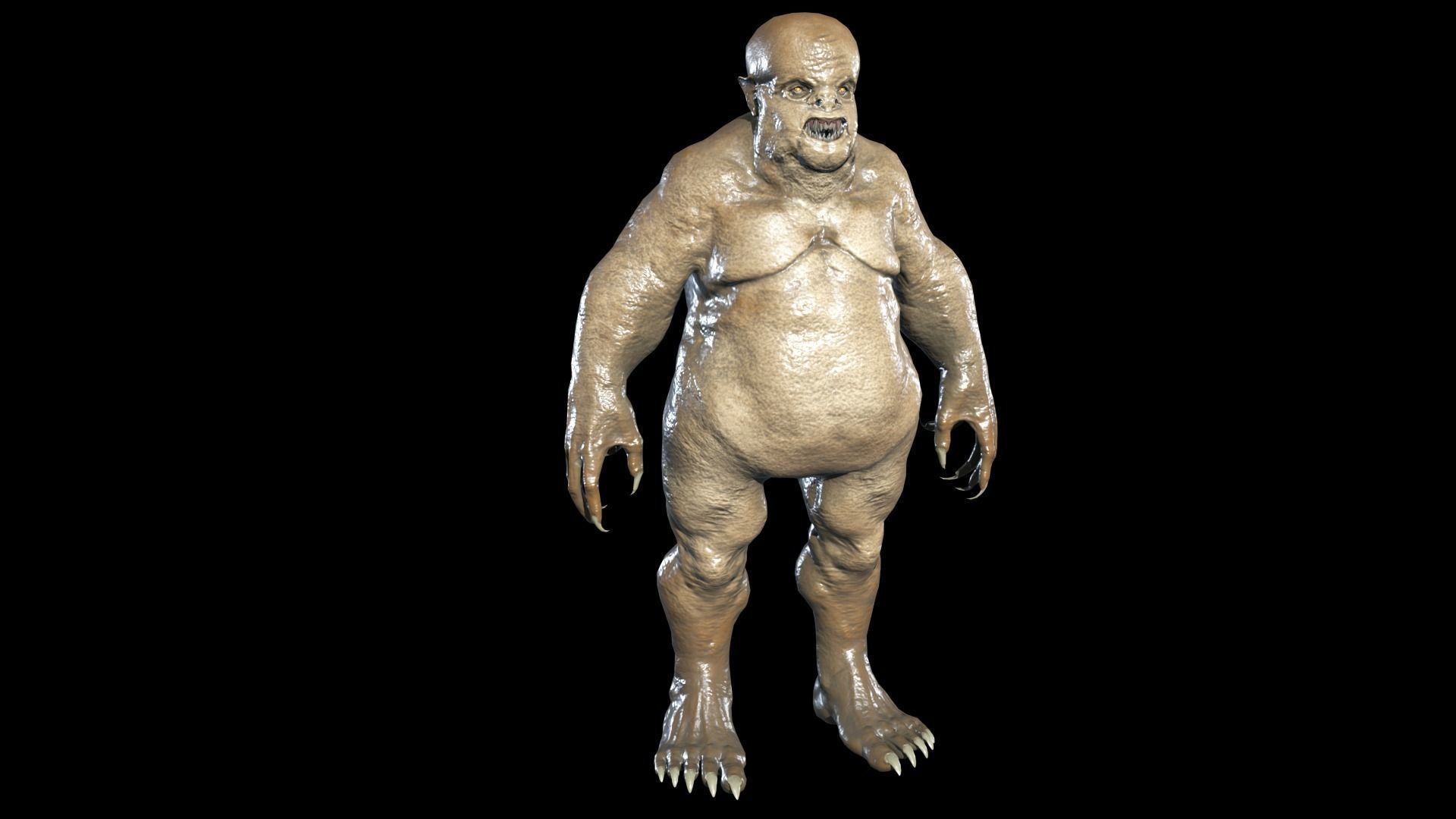 Fat Demon 4  Low-poly 3D model_3