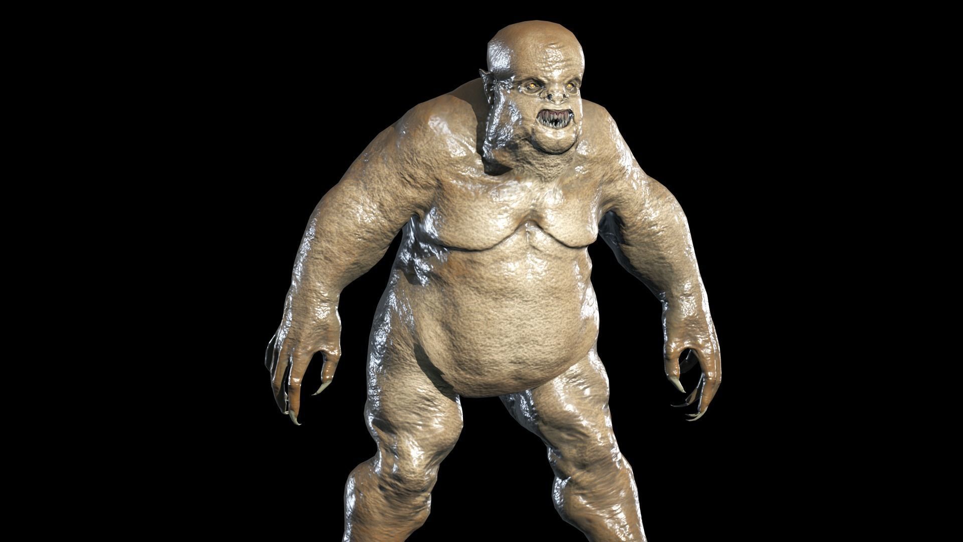 Fat Demon 4  Low-poly 3D model_4