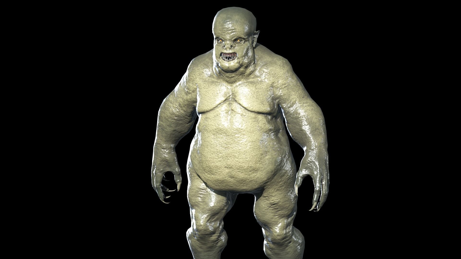 Fat Demon 4  Low-poly 3D model_2