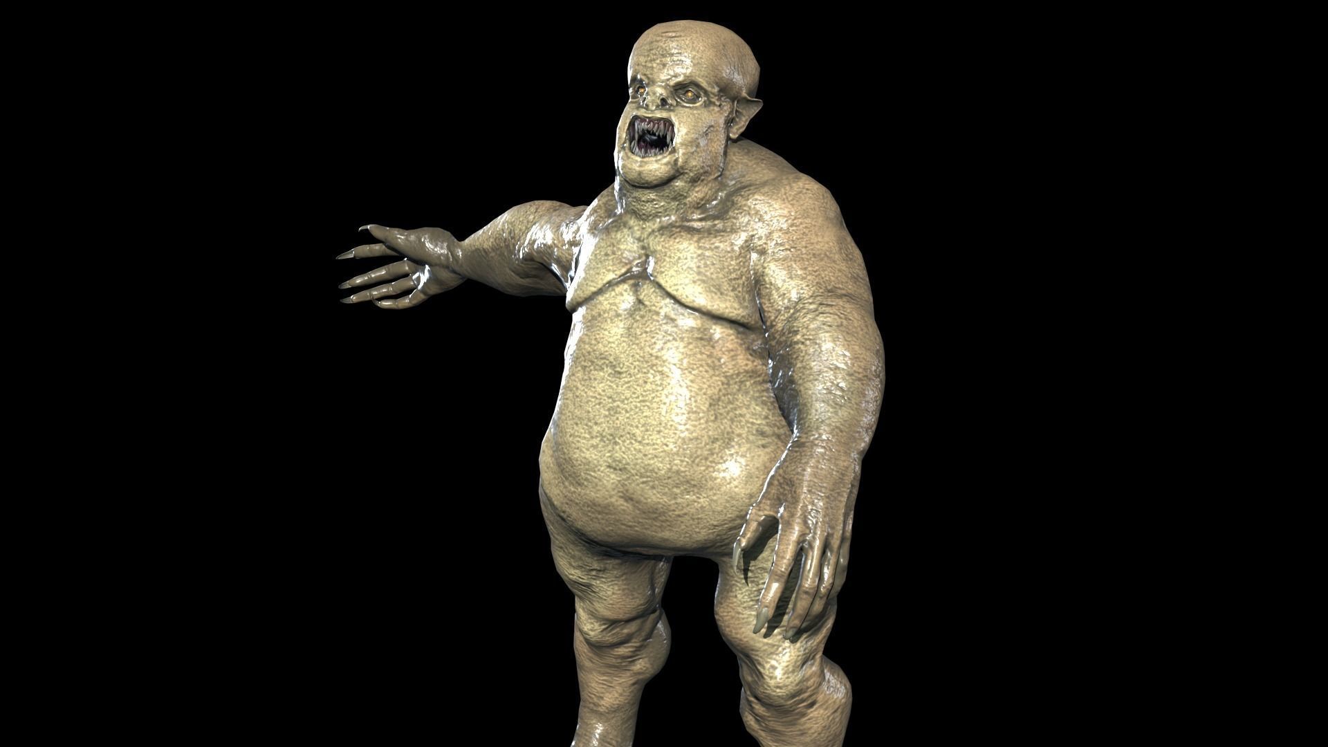 Fat Demon 4  Low-poly 3D model_8