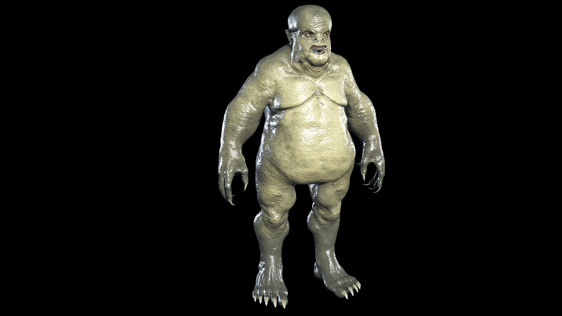 Fat Demon 4  Low-poly 3D model_5