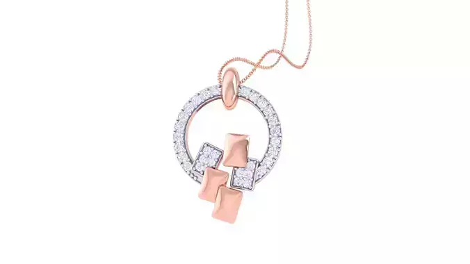 Diamond Pendant 3dm stl obj gltf glb 3mf renders details