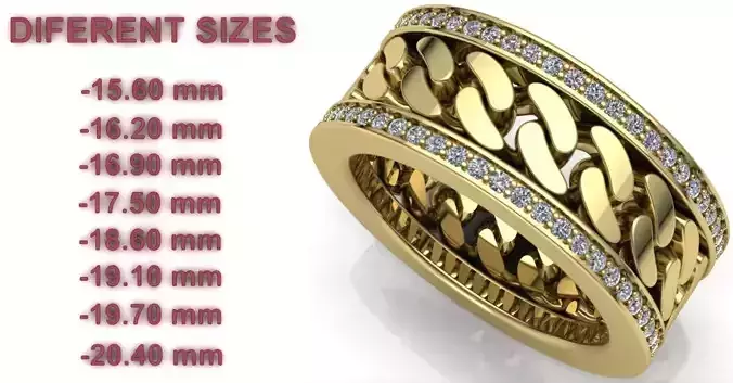 Cuban Chain Ring - DIFERENT SIZES