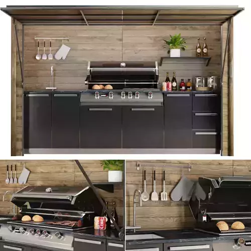 Outdoor Kitchen Shelter 3D model