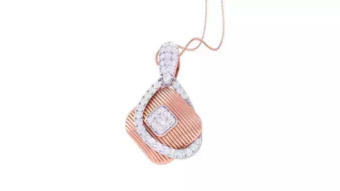 Diamond Pendant 3dm stl obj gltf glb 3mf renders details