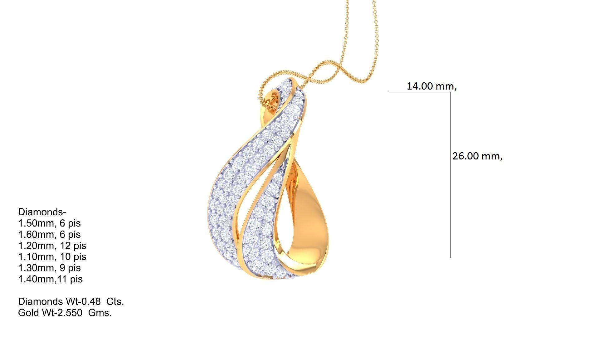 Diamond Pendant 3dm stl obj gltf glb 3mf renders details 3D print model_4