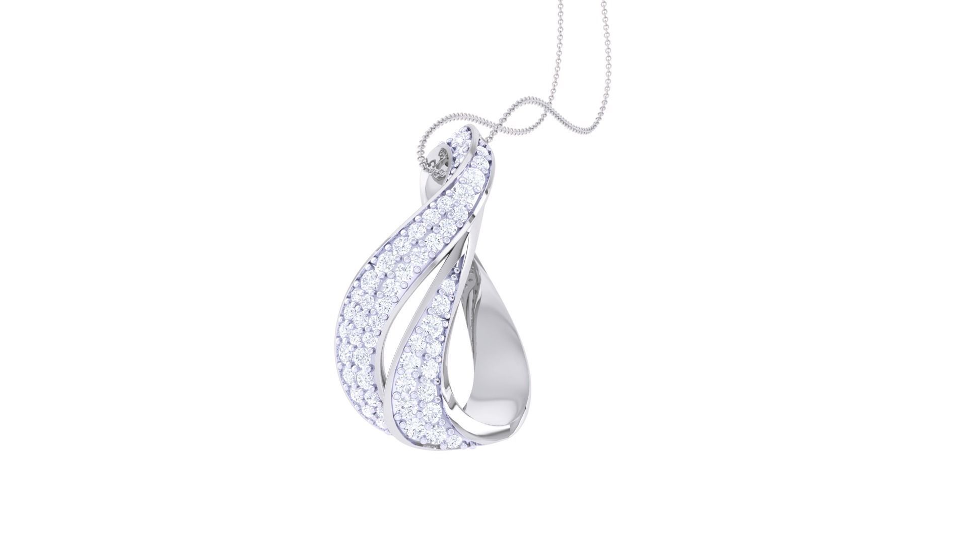 Diamond Pendant 3dm stl obj gltf glb 3mf renders details 3D print model_1