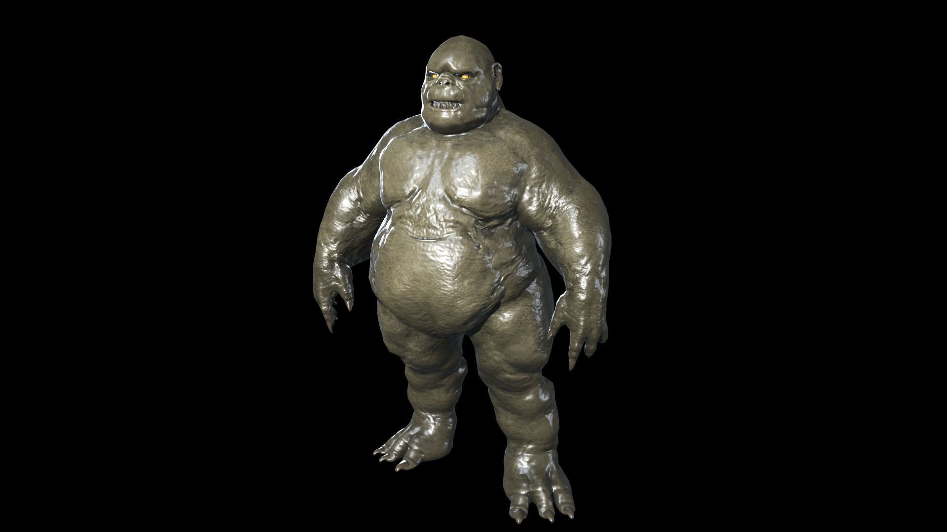 Fat Demon 2 Low-poly 3D model_4
