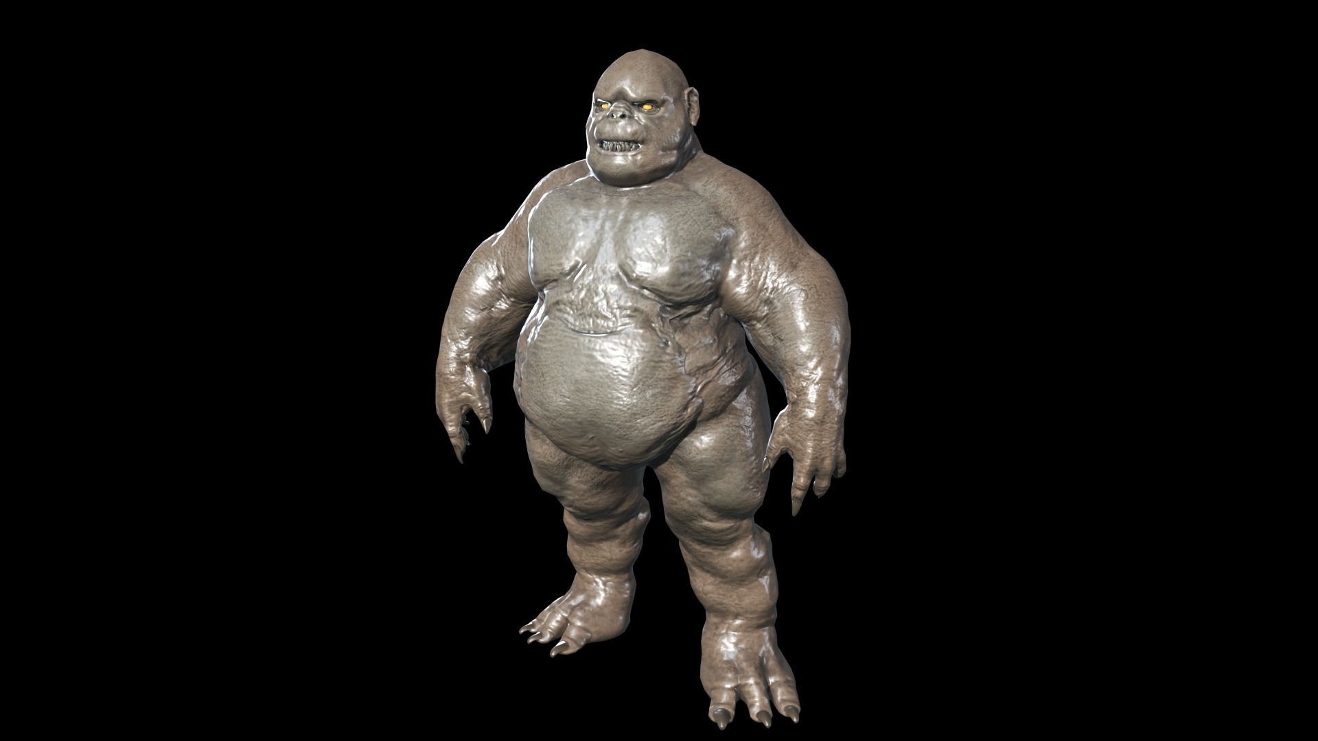 Fat Demon 2 Low-poly 3D model_8