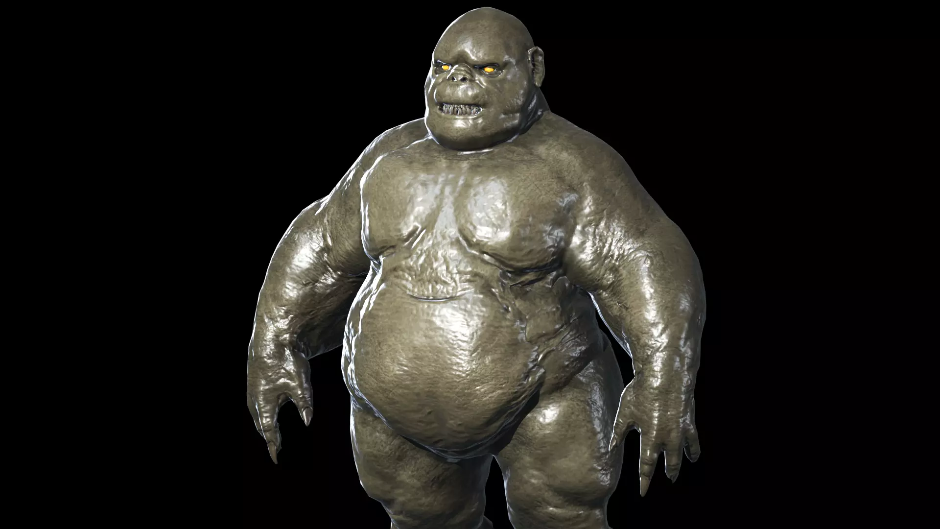 Fat Demon 2 Low-poly 3D model_0