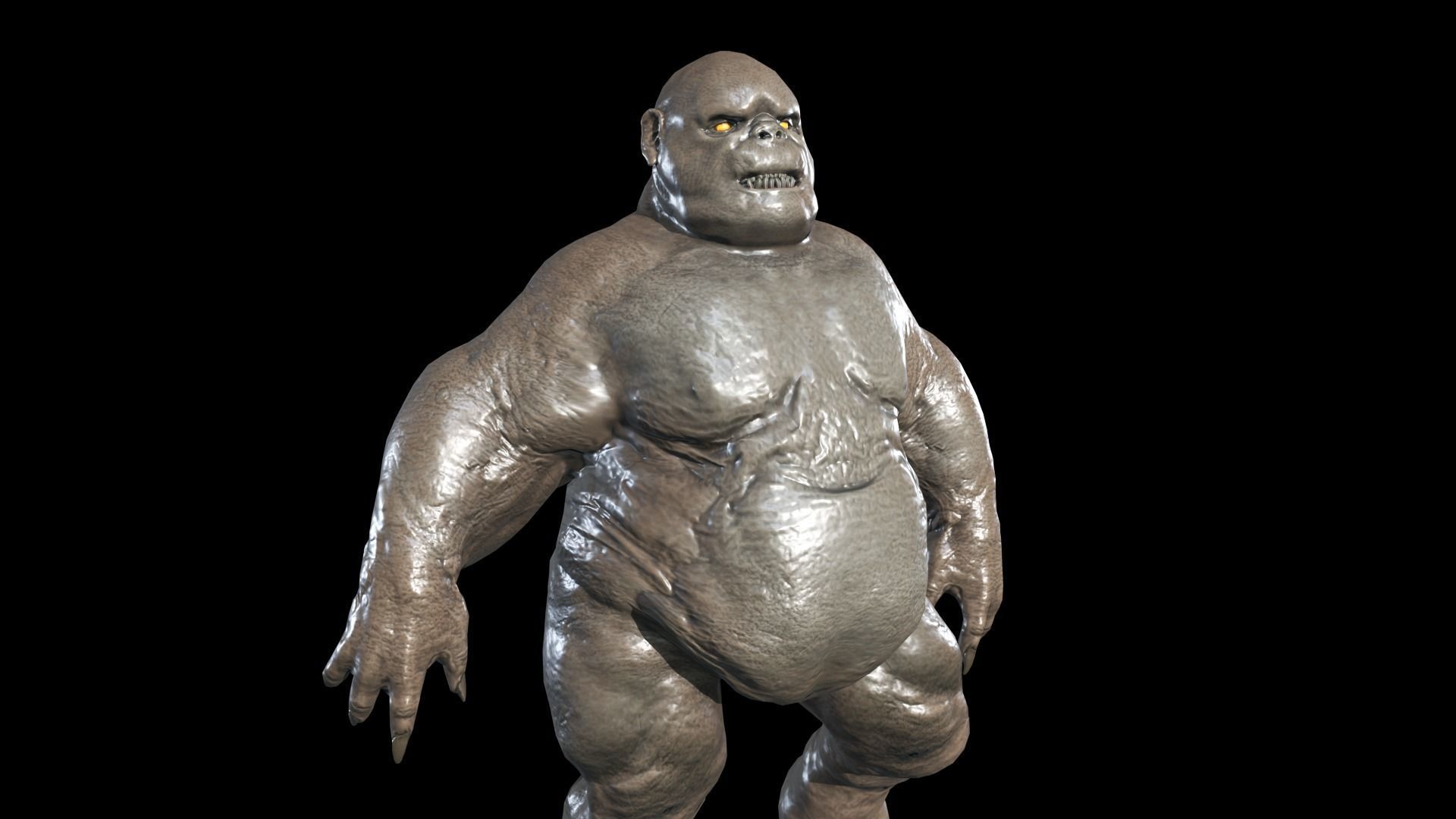 Fat Demon 2 Low-poly 3D model_2