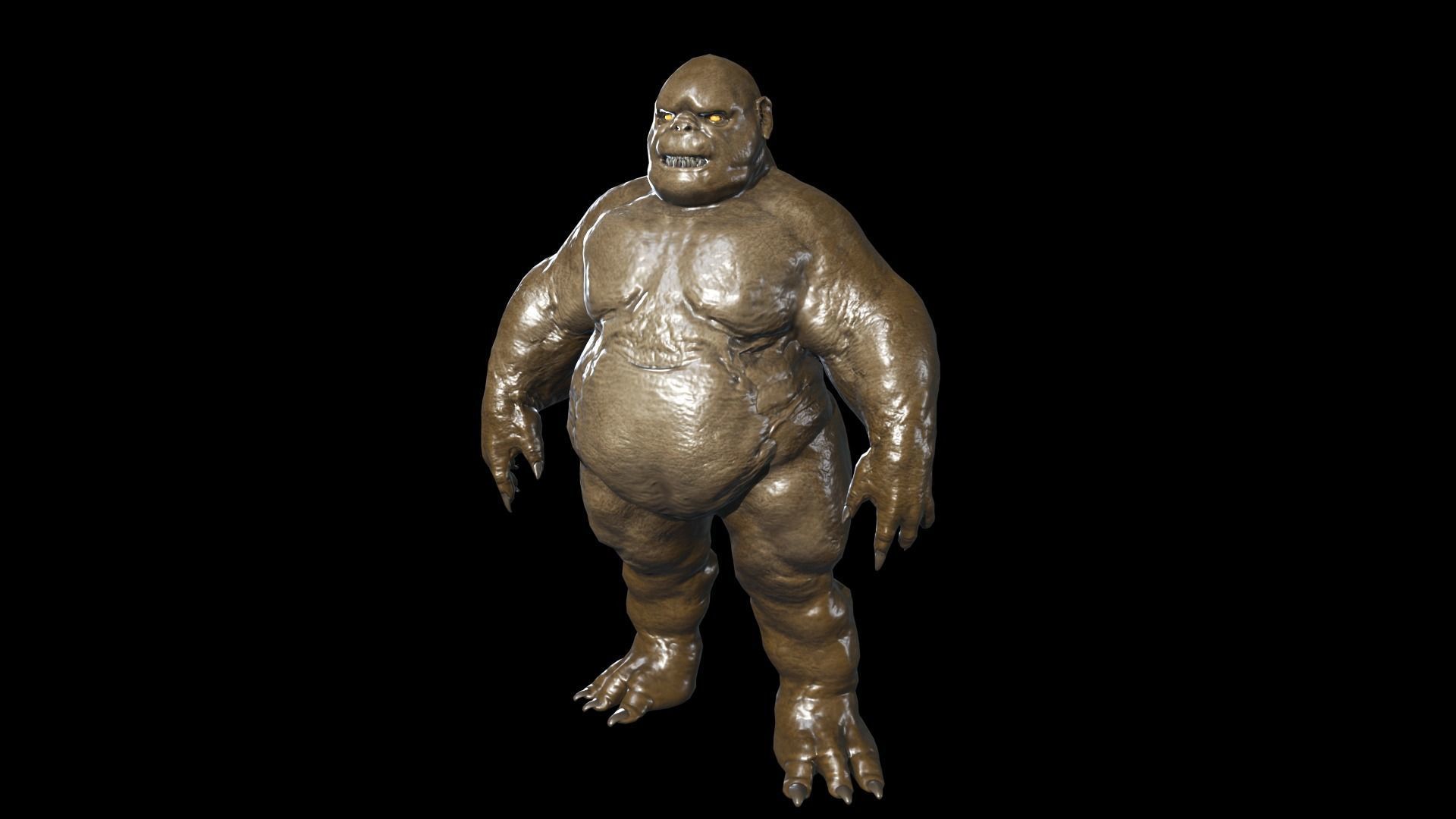 Fat Demon 2 Low-poly 3D model_9