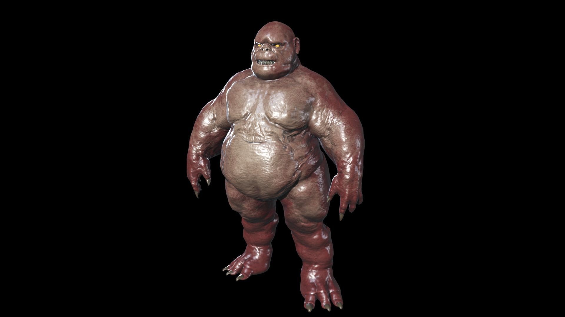 Fat Demon 2 Low-poly 3D model_3