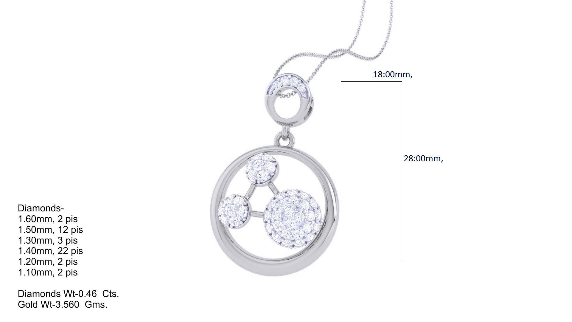 Diamond Pendant 3dm stl obj gltf glb 3mf renders details 3D print model_6