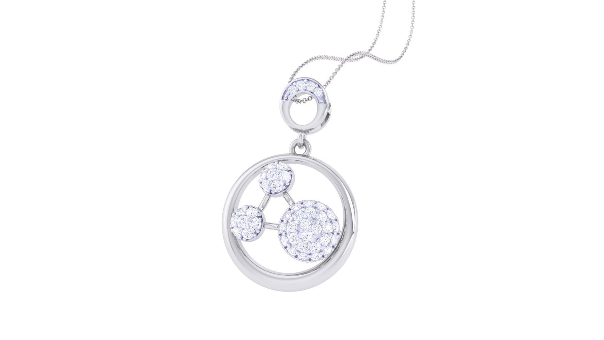 Diamond Pendant 3dm stl obj gltf glb 3mf renders details 3D print model_1