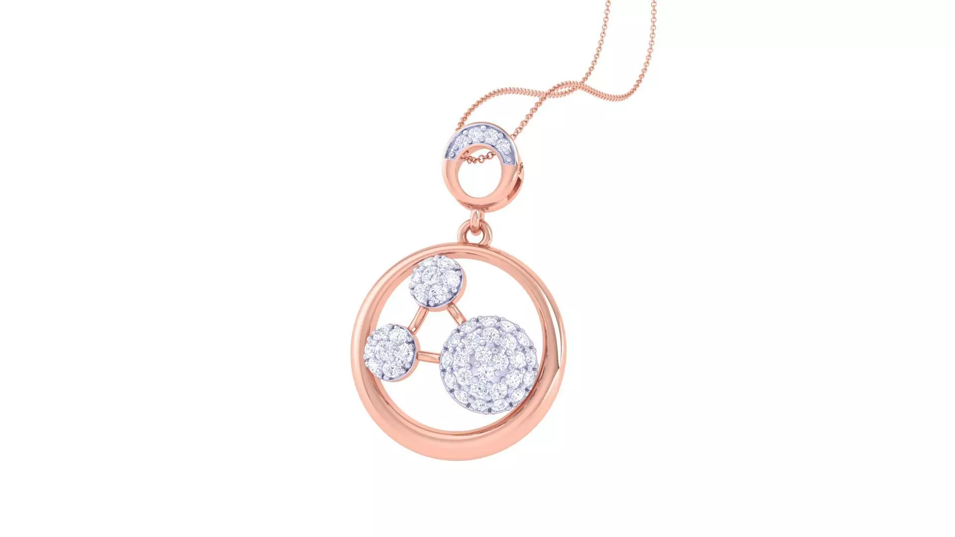 Diamond Pendant 3dm stl obj gltf glb 3mf renders details 3D print model_0