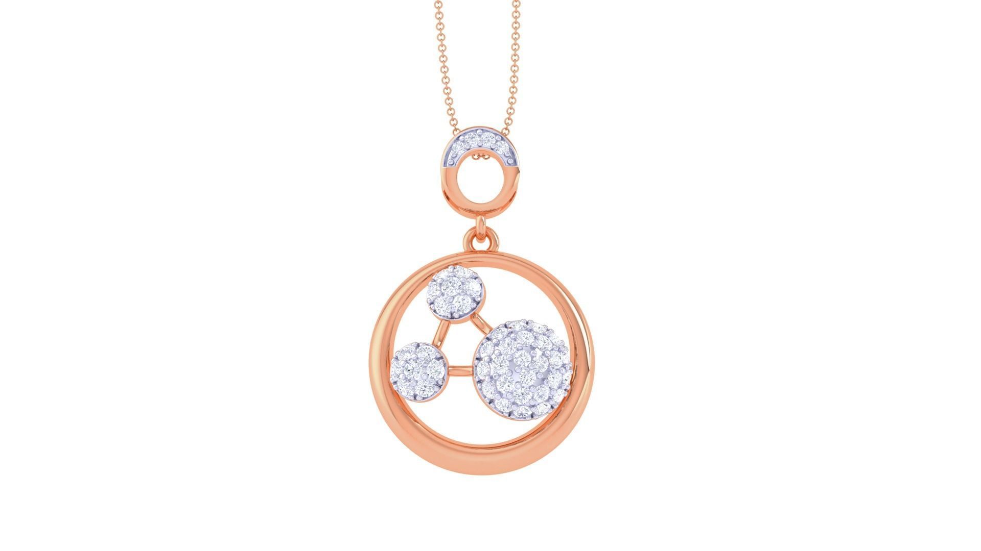 Diamond Pendant 3dm stl obj gltf glb 3mf renders details 3D print model_10