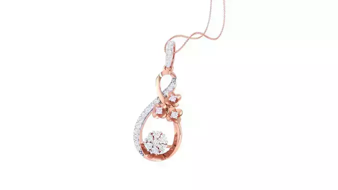 Diamond Pendant 3dm stl obj gltf glb 3mf renders details