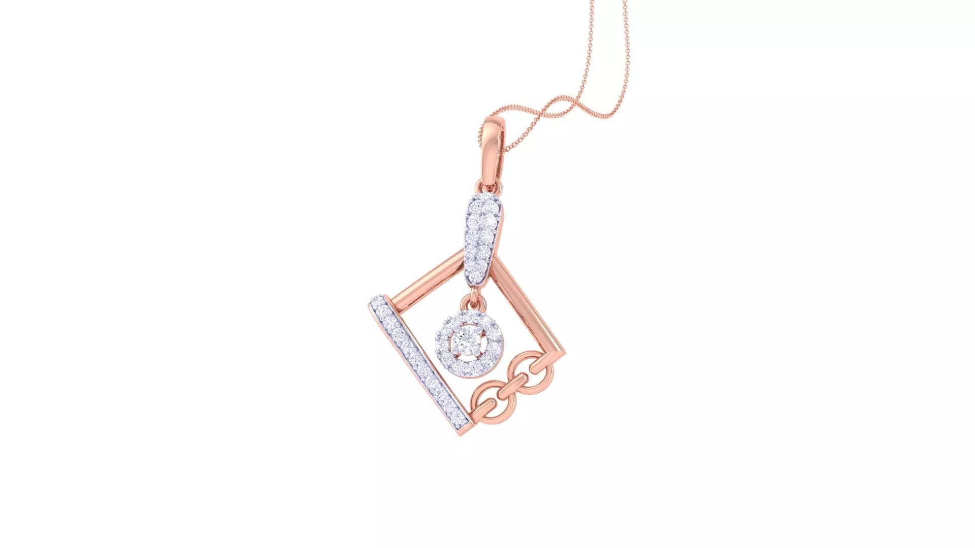 Diamond Pendant 3dm stl obj gltf glb 3mf renders details 3D print model