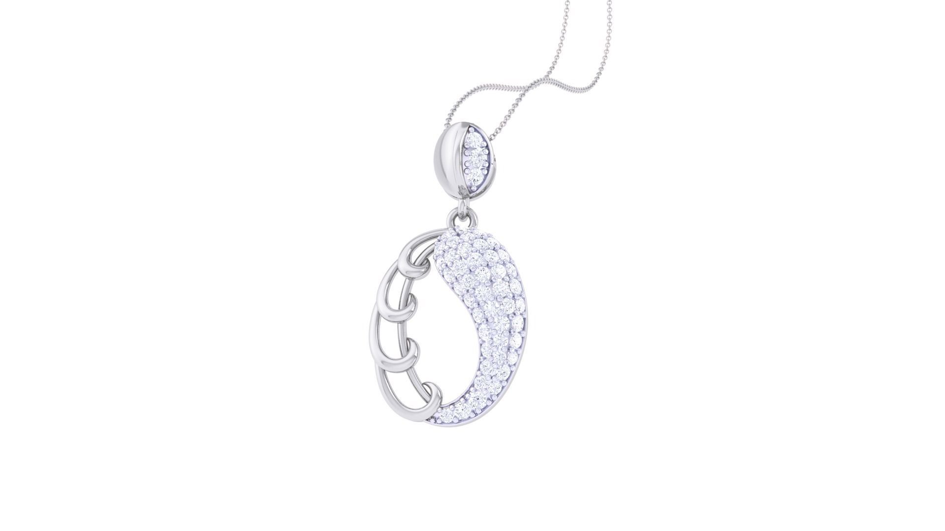 Diamond Pendant 3dm stl obj gltf glb 3mf renders details 3D print model_1