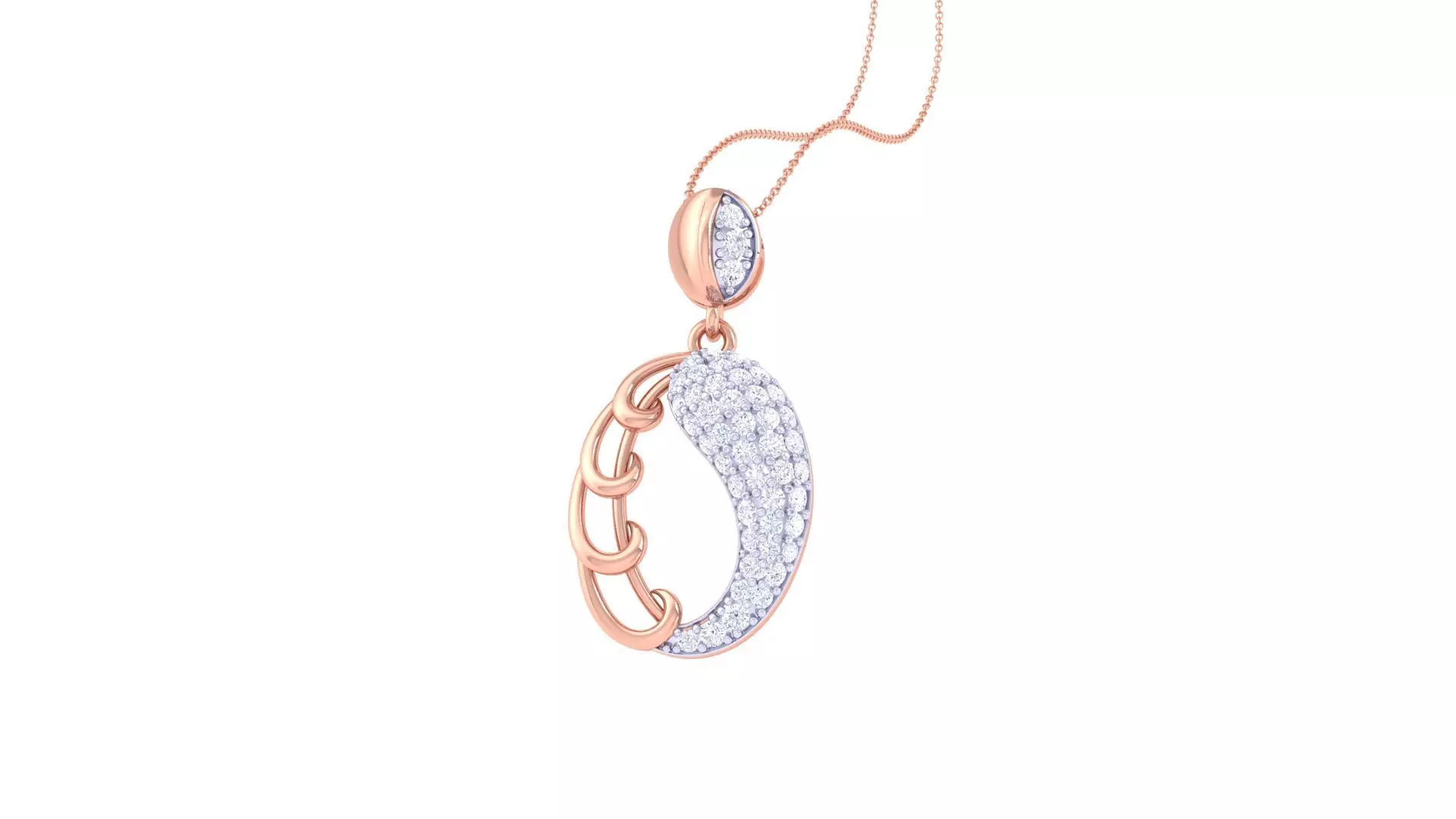 Diamond Pendant 3dm stl obj gltf glb 3mf renders details 3D print model_0