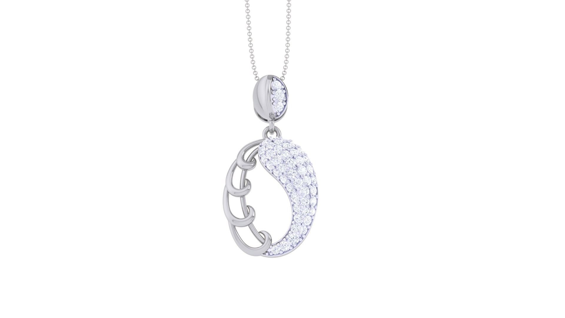 Diamond Pendant 3dm stl obj gltf glb 3mf renders details 3D print model_9