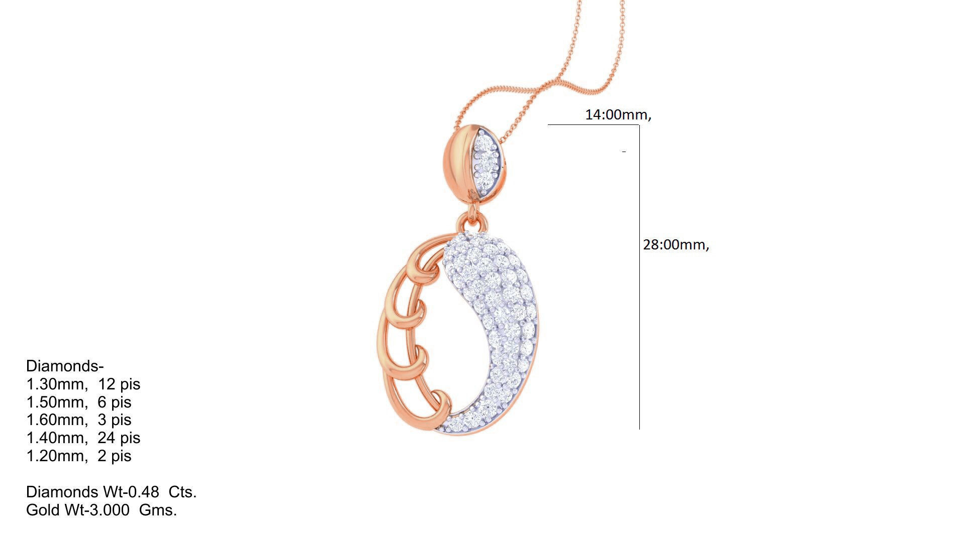 Diamond Pendant 3dm stl obj gltf glb 3mf renders details 3D print model_4