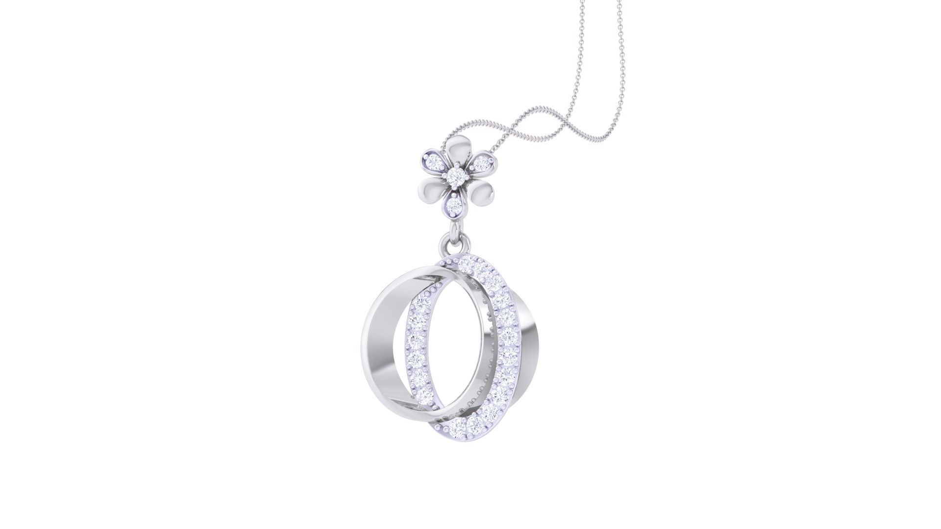 Diamond Pendant 3dm stl obj gltf glb 3mf renders details 3D print model_1