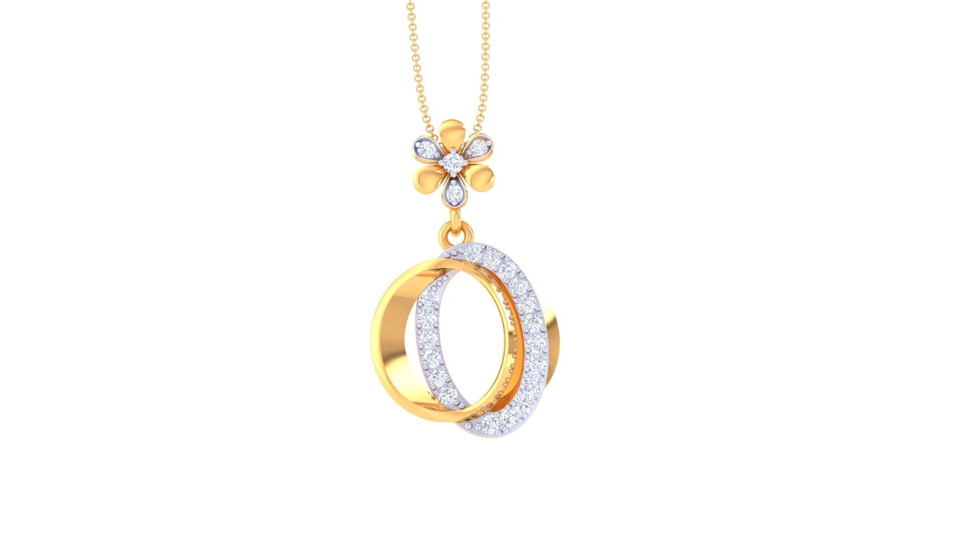 Diamond Pendant 3dm stl obj gltf glb 3mf renders details 3D print model_9