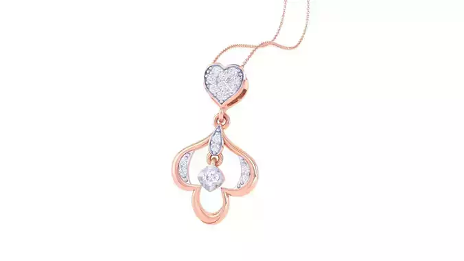 Diamond Pendant 3dm stl obj gltf glb 3mf renders details