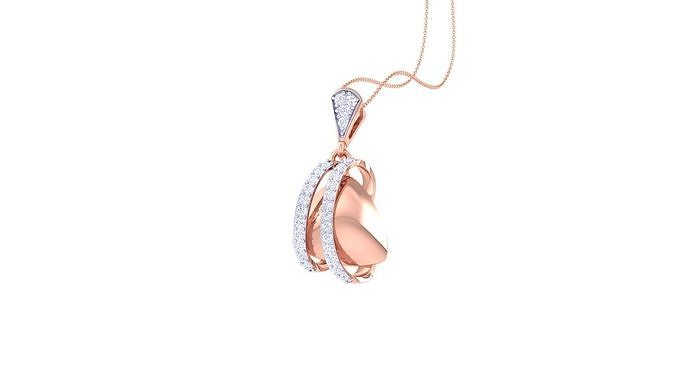 Diamond Pendant 3dm stl obj gltf glb 3mf renders details 3D print model