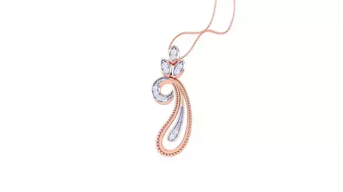 Diamond Pendant 3dm stl obj gltf glb 3mf renders details 3D print model