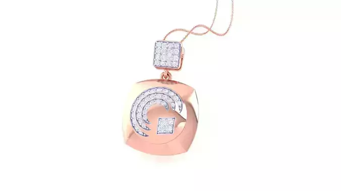 Diamond Pendant 3dm stl obj gltf glb 3mf renders details 3D print model