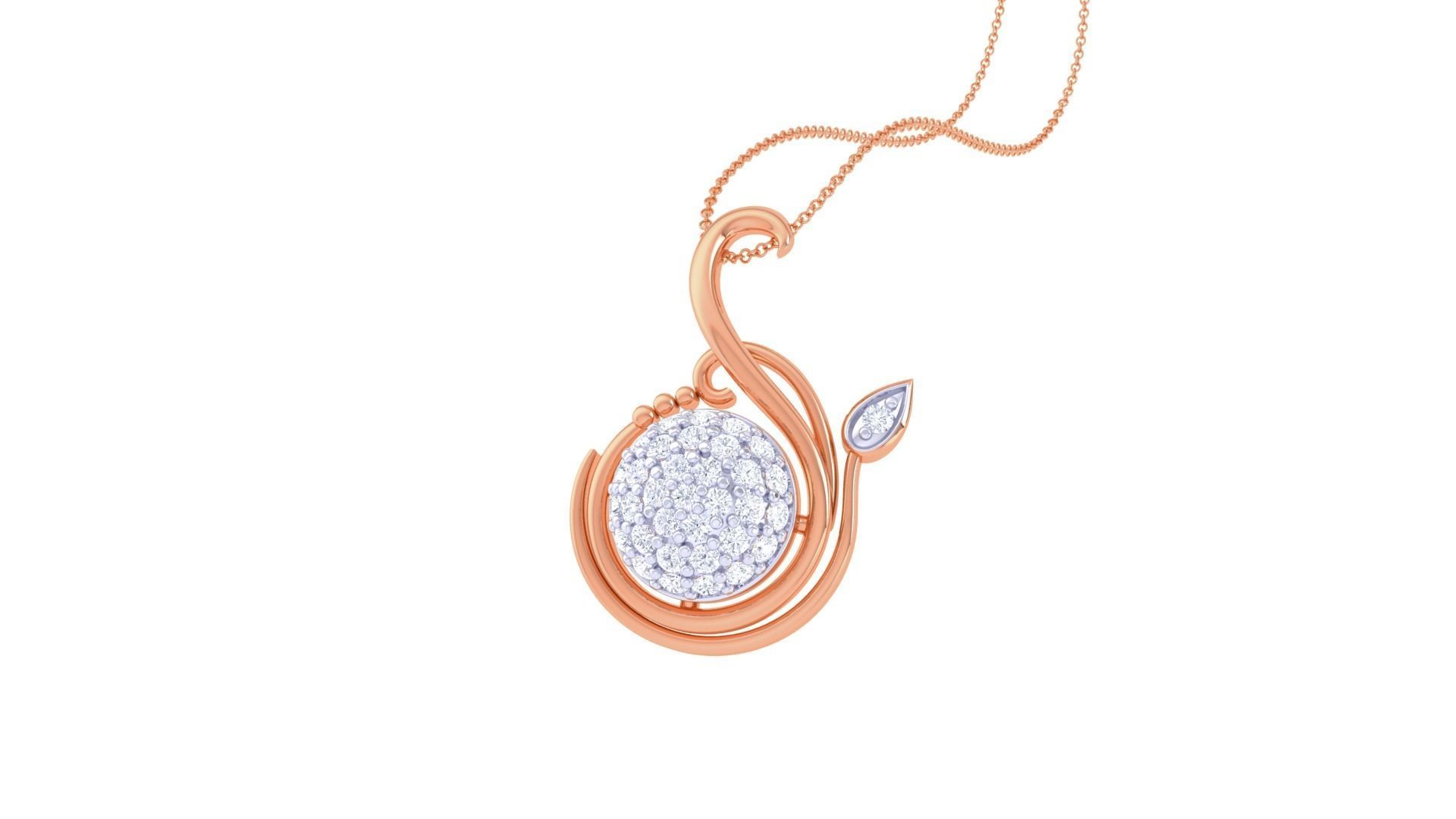 Diamond Pendant 3dm stl obj gltf glb 3mf renders details 3D print model_7