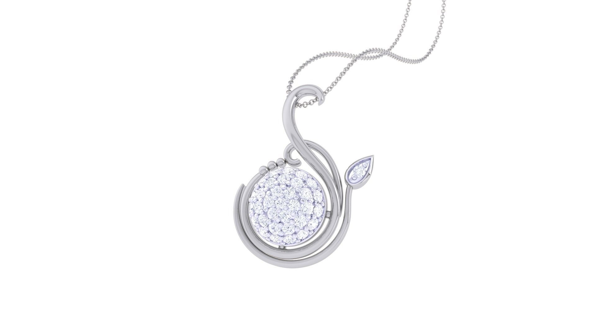 Diamond Pendant 3dm stl obj gltf glb 3mf renders details 3D print model_8