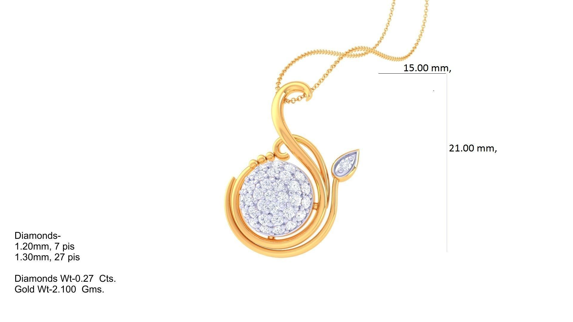 Diamond Pendant 3dm stl obj gltf glb 3mf renders details 3D print model_3