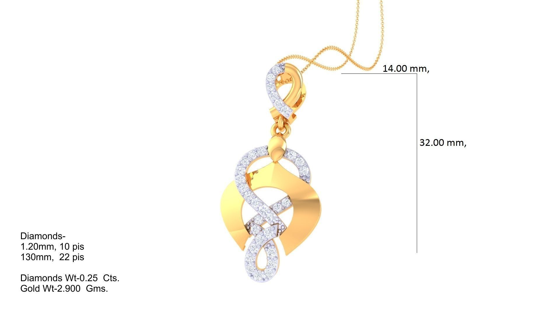 Diamond Pendant 3dm stl obj gltf glb 3mf renders details 3D print model_4