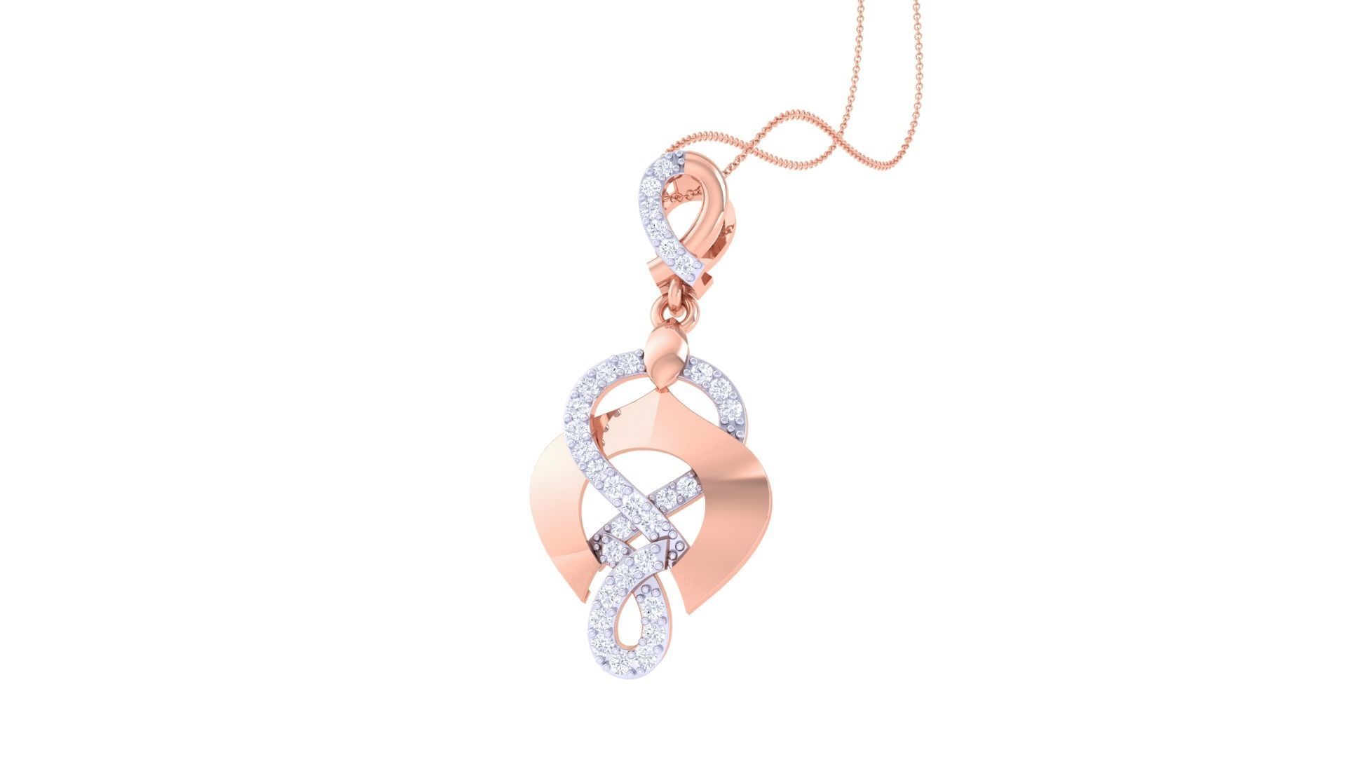 Diamond Pendant 3dm stl obj gltf glb 3mf renders details 3D print model_3