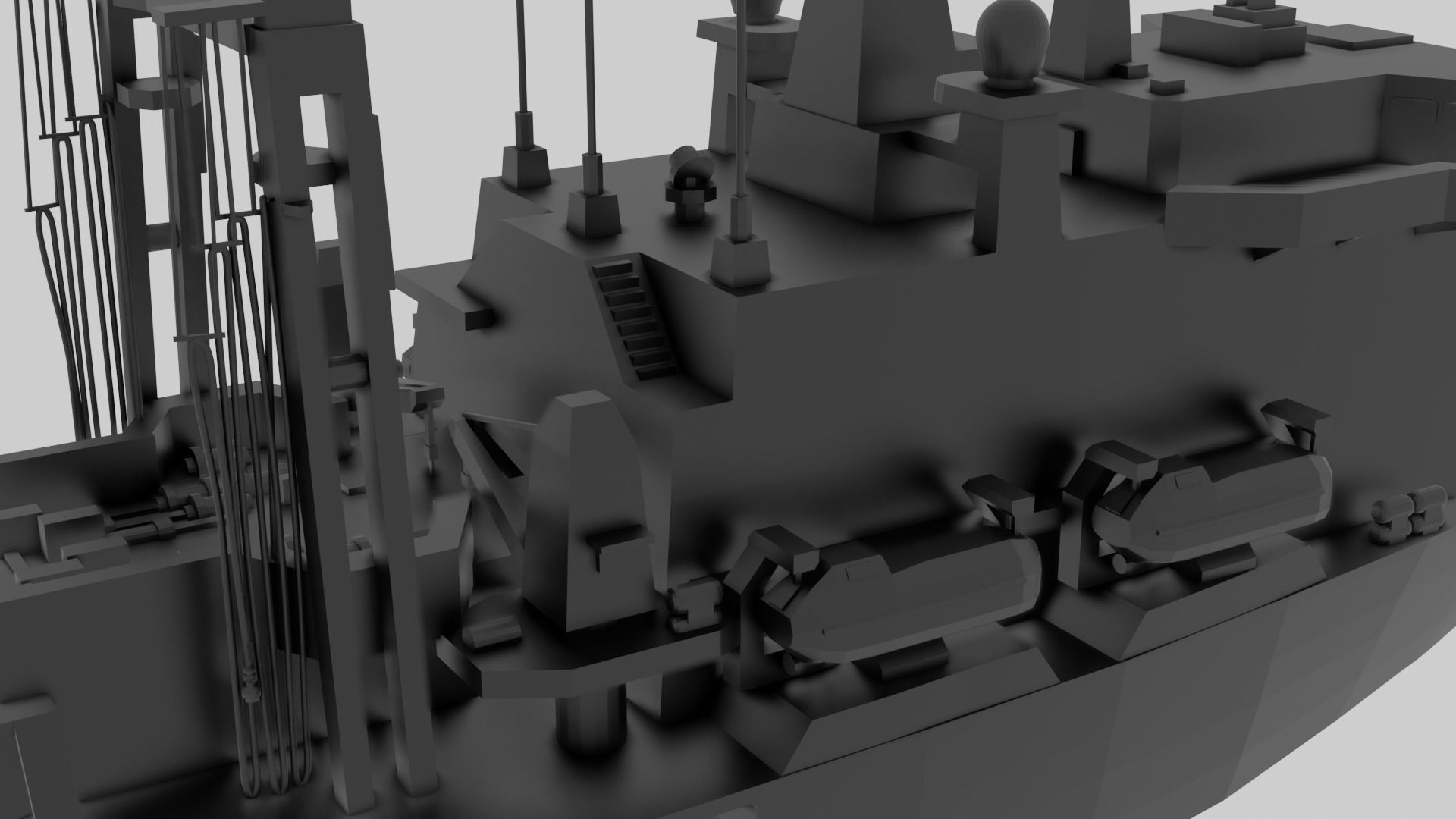 RFA Fort Victoria - Model for small scale printing 3D print model_4