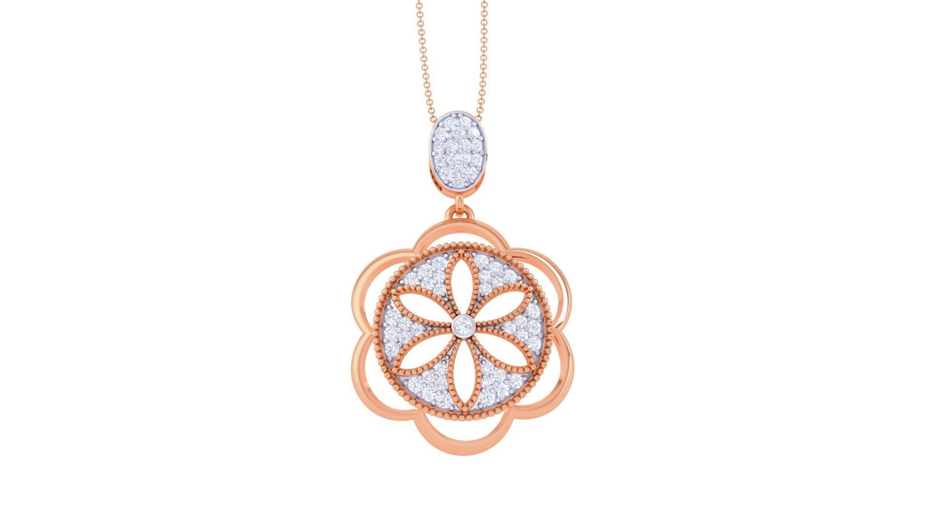 Diamond Pendant 3dm stl obj gltf glb 3mf renders details 3D print model_10